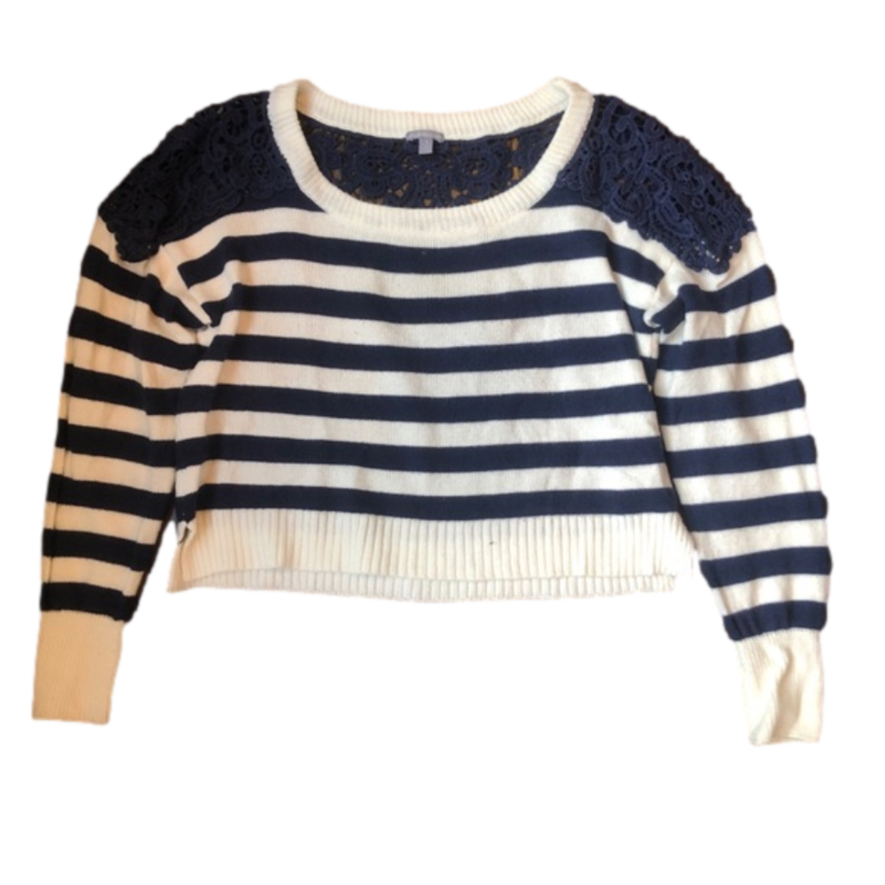 Women’s stripped cropped sweater